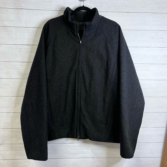 Express Wool Zip Up Coat with Side Slit Pockets Fully Lined XL 💗